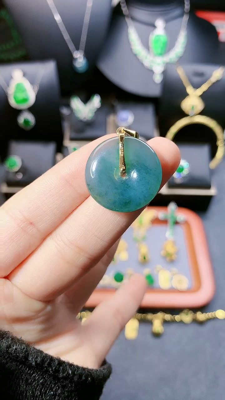 【闪购商品】翡翠颈饰银S925镶嵌吊坠