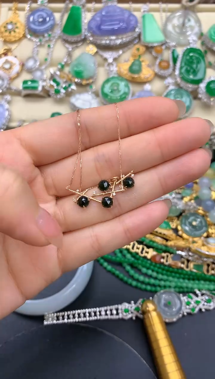 【闪购商品】翡翠颈饰18K金镶嵌271-中国好珍宝