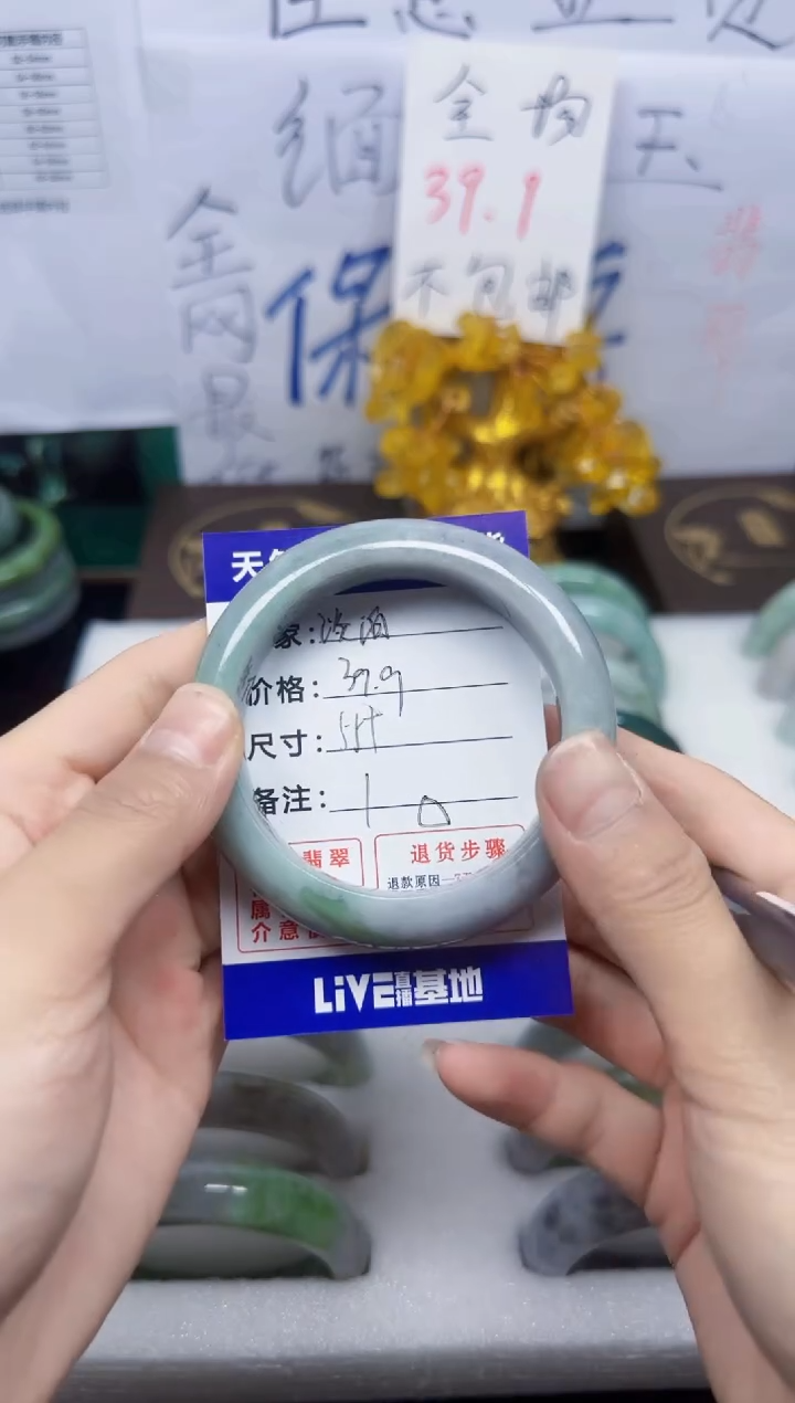 未镶嵌手镯翡翠淡**利1