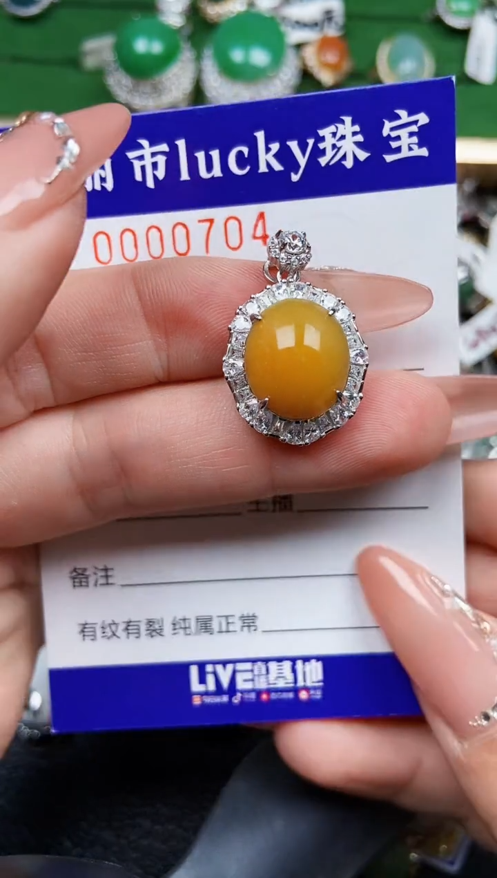 【闪购商品】翡翠颈饰银S925镶嵌0704