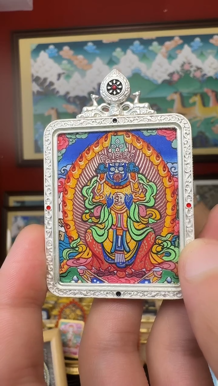 吊坠扎老师-热贡纯手绘周毛