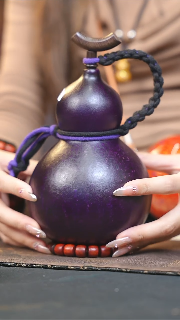 【闪购商品】WQ258大漆酒葫芦不包手串及旋转底座