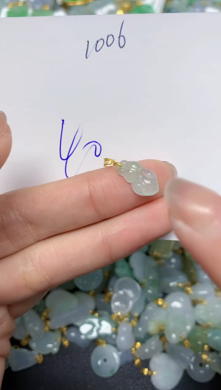 【闪购商品】翡翠颈饰18K金镶嵌 天然翡翠A货