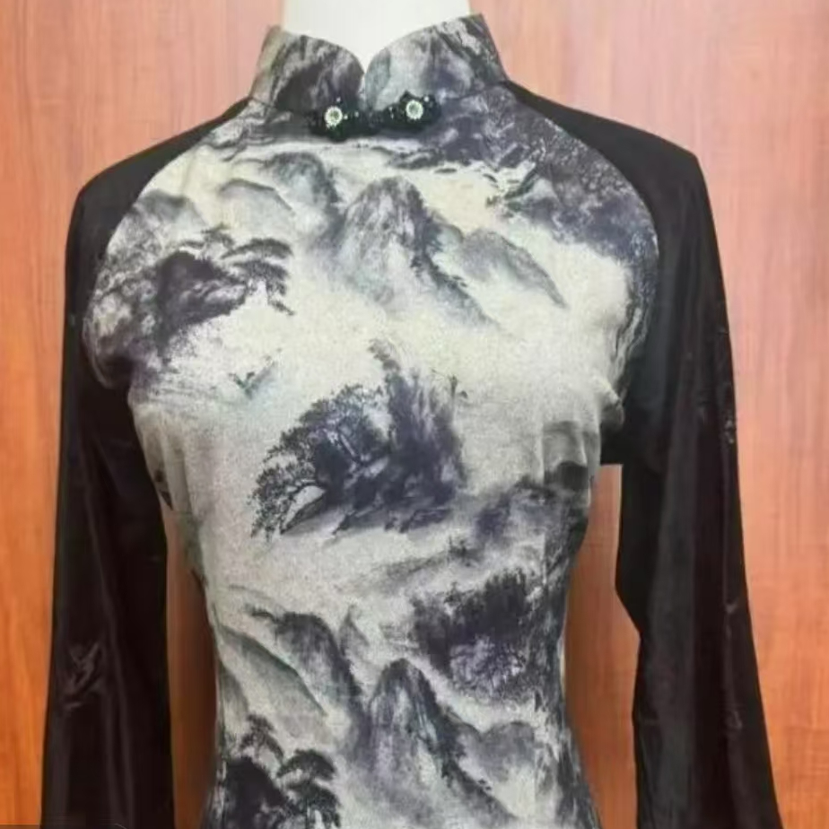 【倾城】2024年夏季新款复古百搭优雅大方日常淑女旗袍