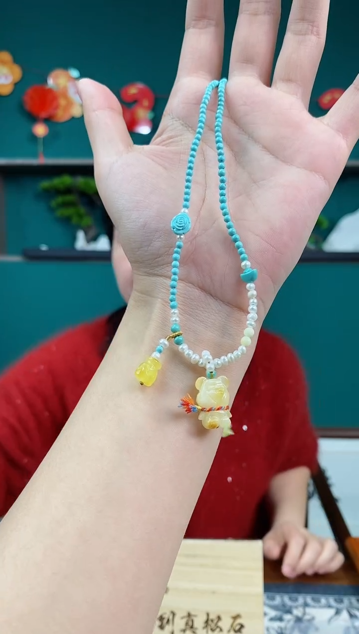 【闪购商品】绿松石珠宝奇石未镶嵌多样性发货一条