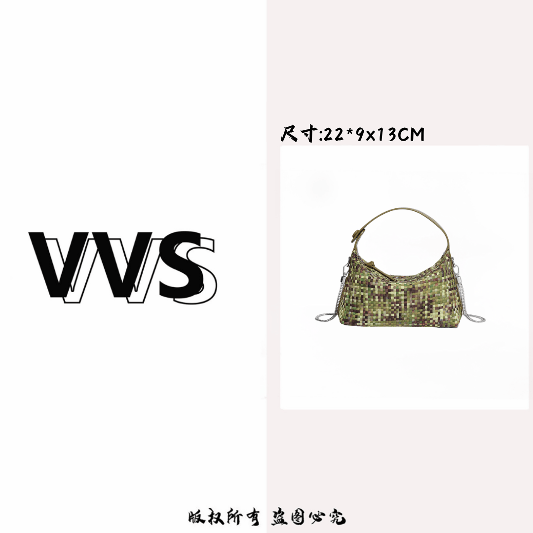 【VV专属】原创设计编织饭盒包牛仔布时尚手拎包B-1730-2-绿野仙踪