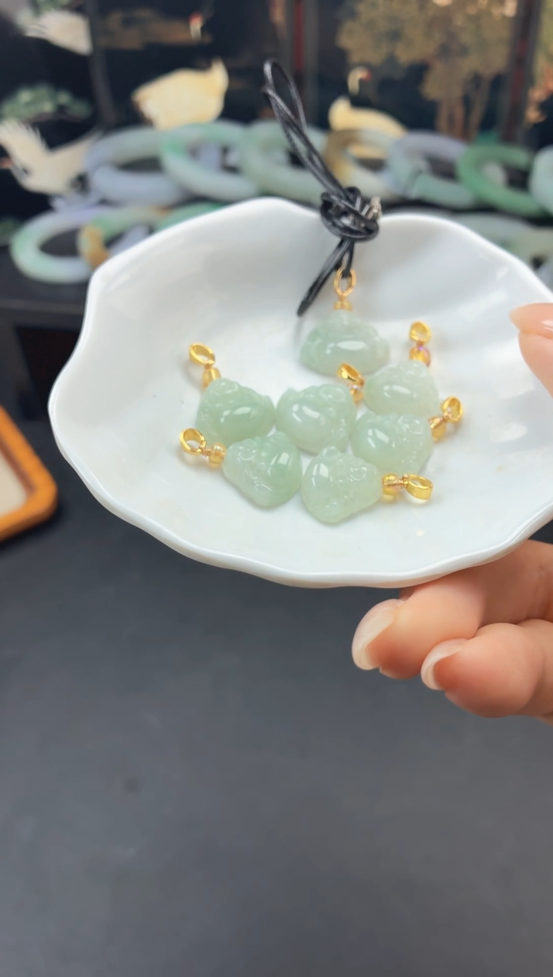 翡翠未镶嵌颈饰A03【多样性发其一】