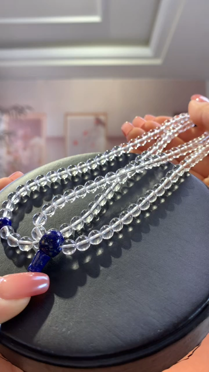 【闪购商品】水晶珠串未镶嵌6mm白水晶多圈