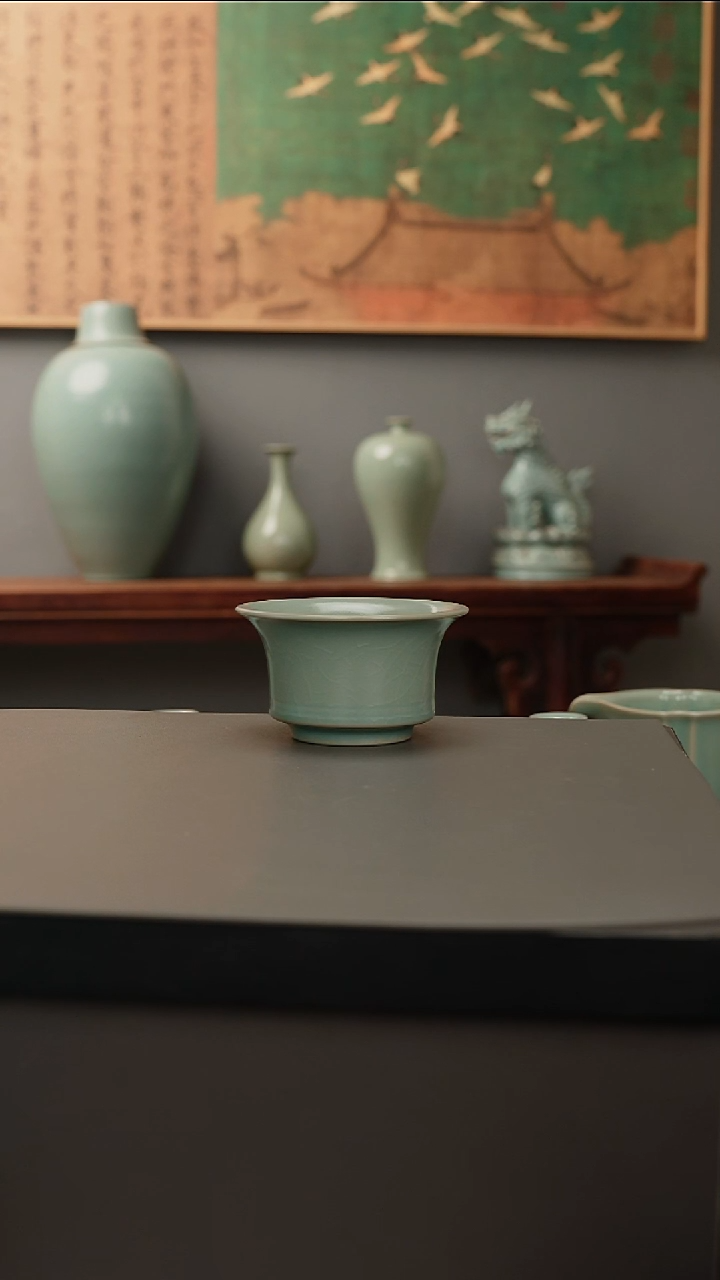 【闪购商品】杯仿古釉原矿 马蹄杯