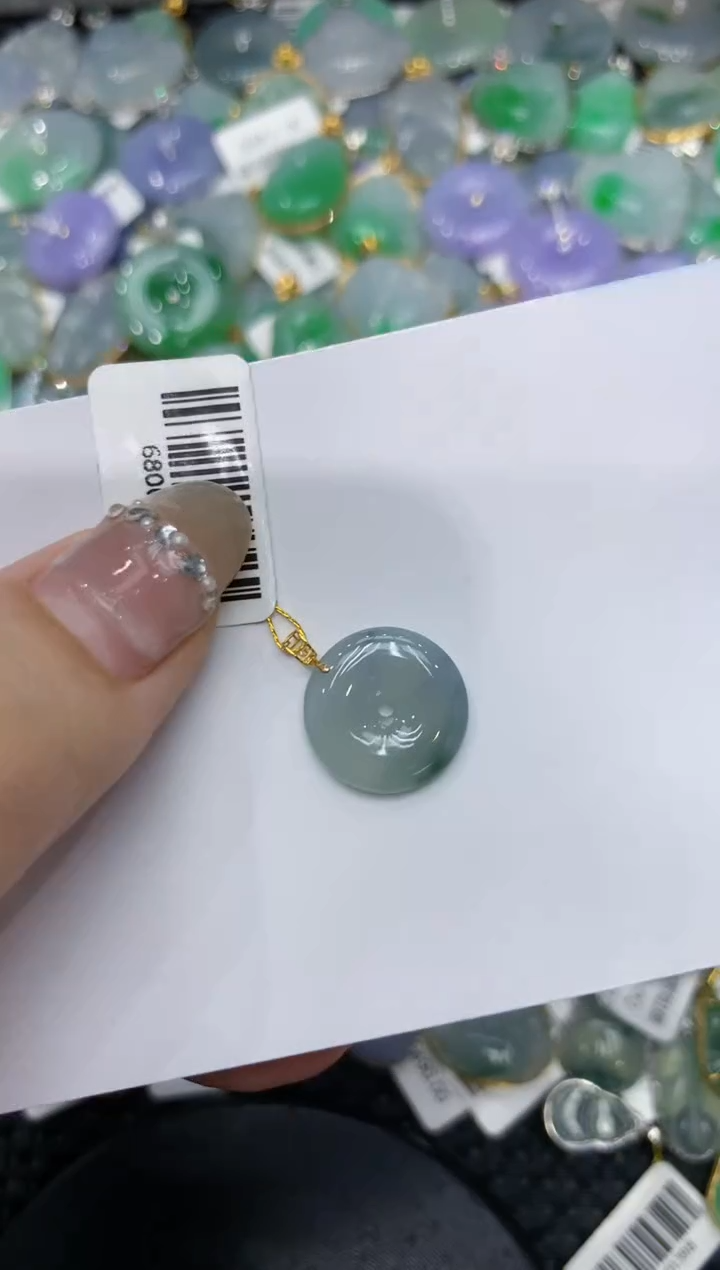 【闪购商品】翡翠颈饰18K金镶嵌222222222