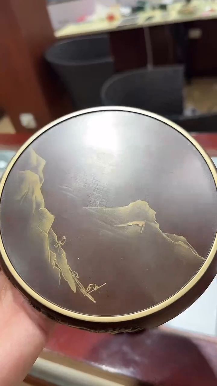 【闪购商品】纯手工精工紫铜茶盘茶摆件