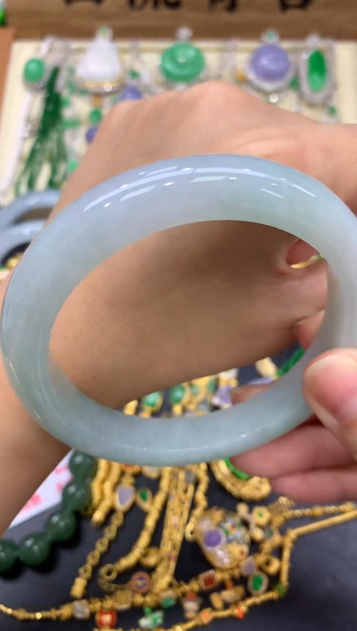 翡翠手镯未镶嵌478  -中国好珍宝