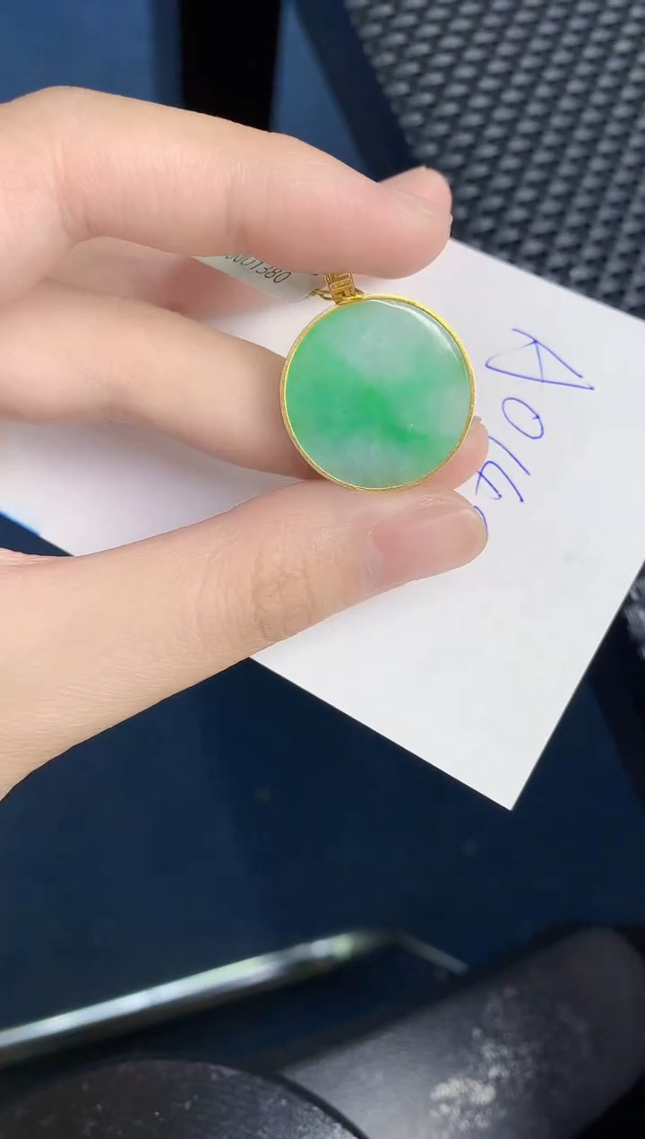 【闪购商品】翡翠颈饰18K金镶嵌123231231231