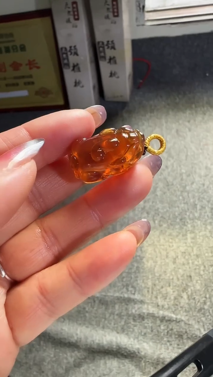 琥珀颈饰未镶嵌#33缅甸琥珀吊坠