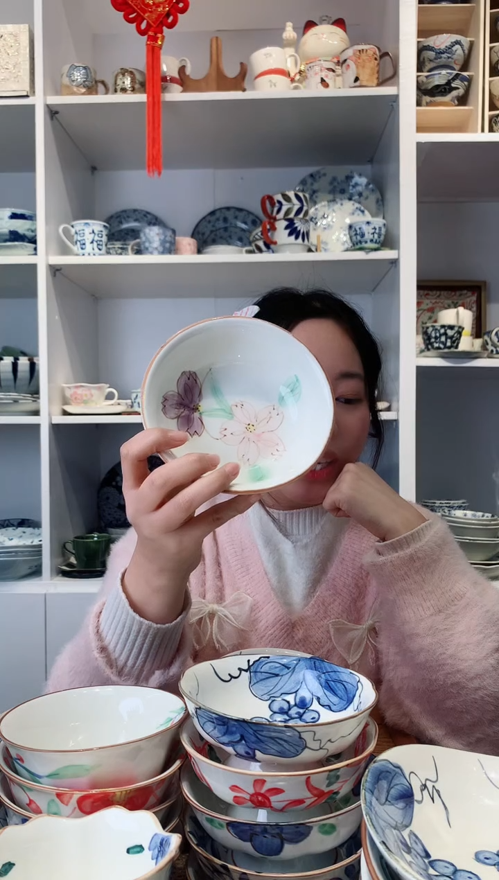 【闪购商品】钛合金日本进口粉色樱花小钵