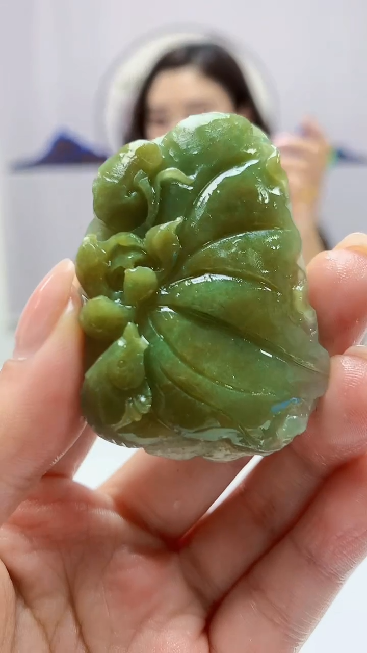 【闪购商品】定制翡翠未镶嵌4829ms-毛货挂件166