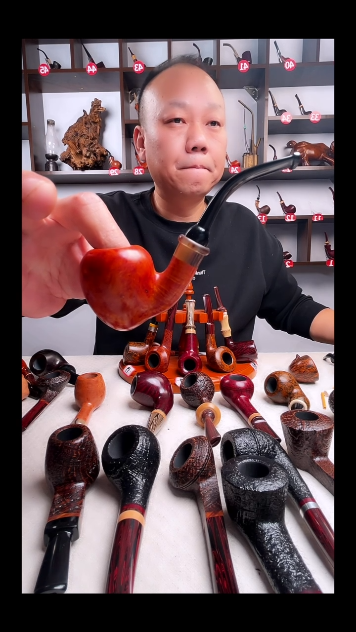 意大利石楠木手工打磨烟斗