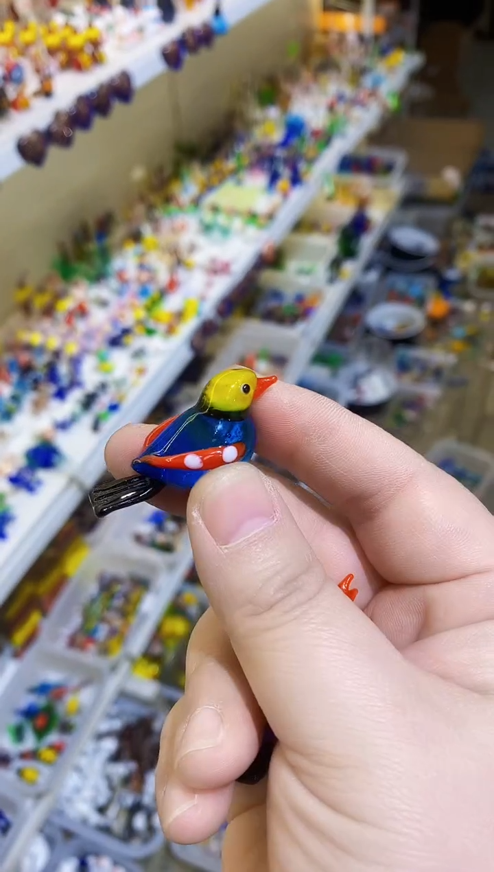 琉璃手工艺品小鸟