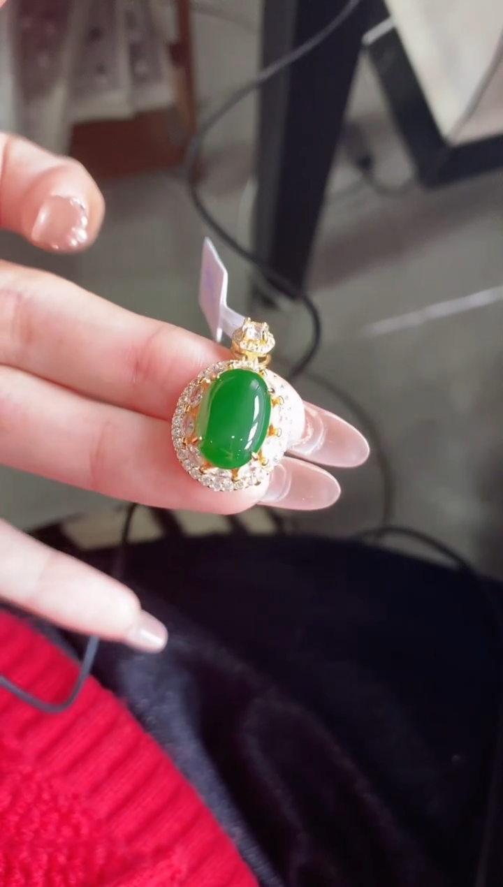 【闪购商品】翡翠戒指银S925镶嵌51151