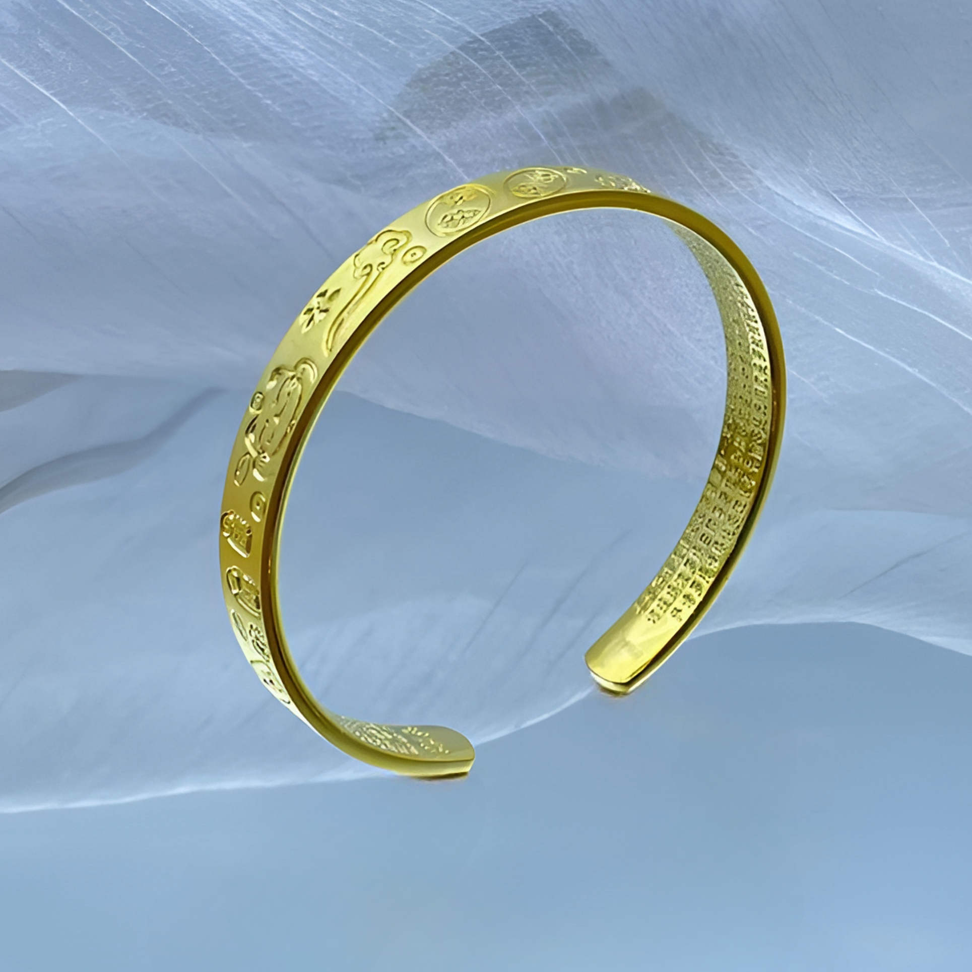 足银手镯 吉言开口笑手镯古法/亮面2025新款实心镯子时尚百搭气质