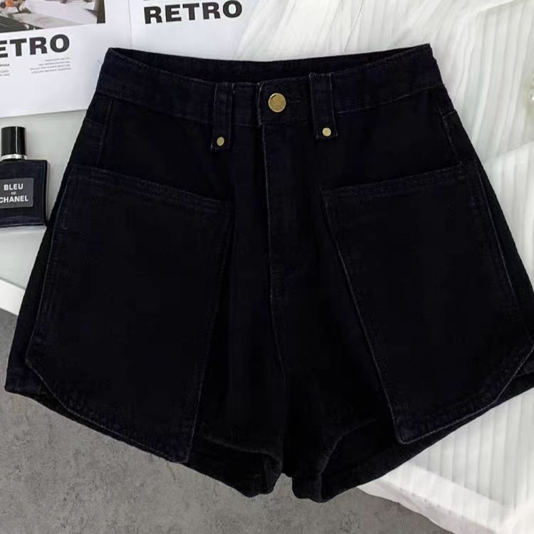 夏季短裤薄款高腰显瘦拉链牛仔裤百搭裤子复古显瘦休闲时尚
