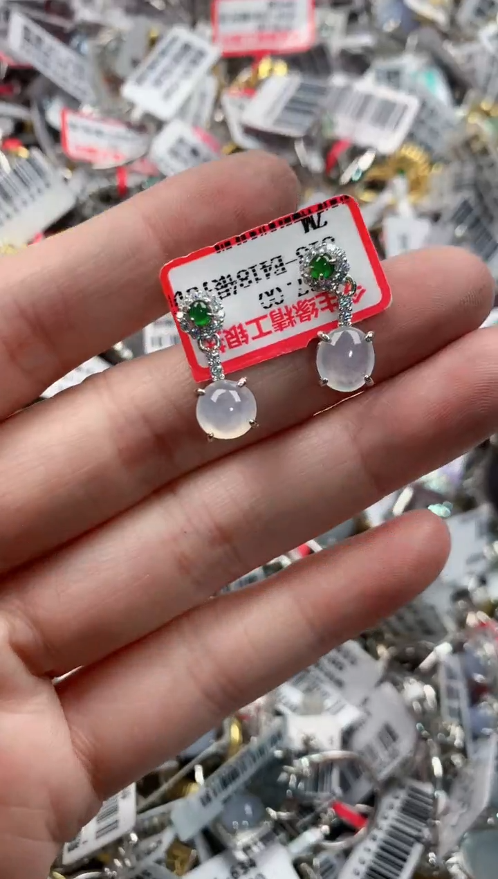 银S925镶嵌戒指翡翠12   8