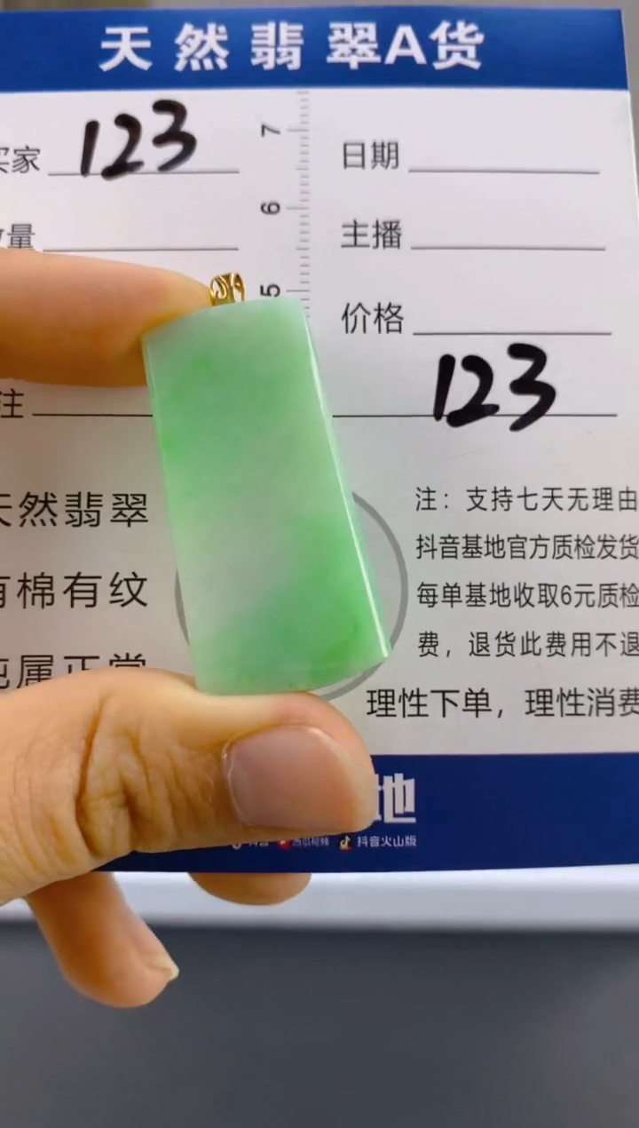 【闪购商品】翡翠颈饰18K金镶嵌天然A货翡翠