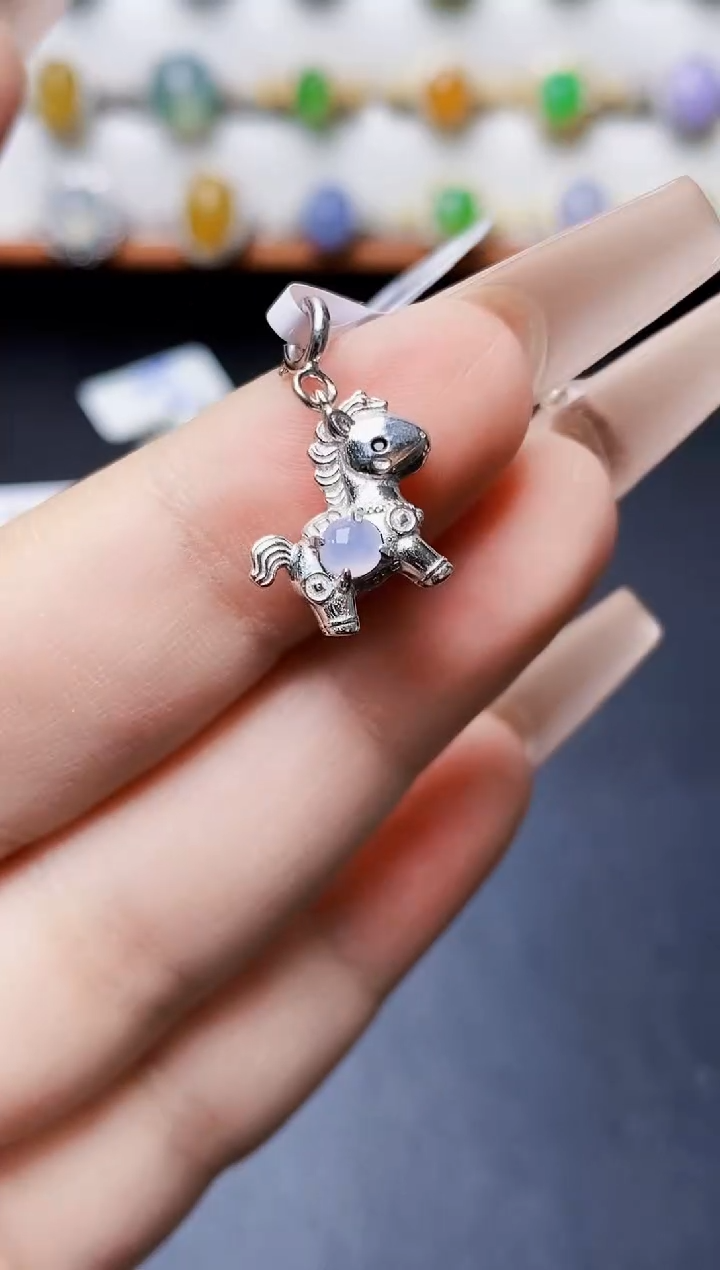 银S925镶嵌戒指翡翠0500