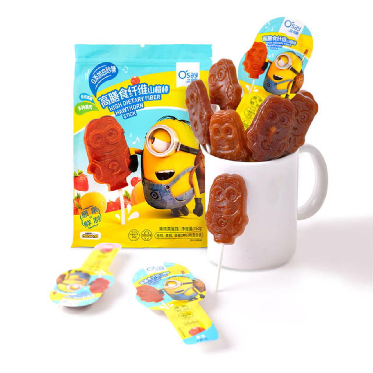 【会员超市】奥赛高膳食纤维山楂棒山楂棒棒糖奥赛山楂（果糕类蜜饯）