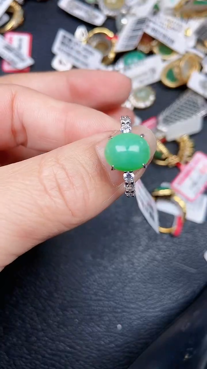 颈饰银S925镶嵌翡翠776