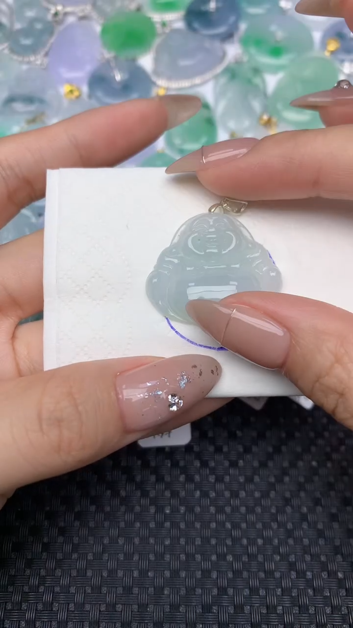 颈饰未镶嵌翡翠天然缅甸翡翠a货百元以上9元证书费自理