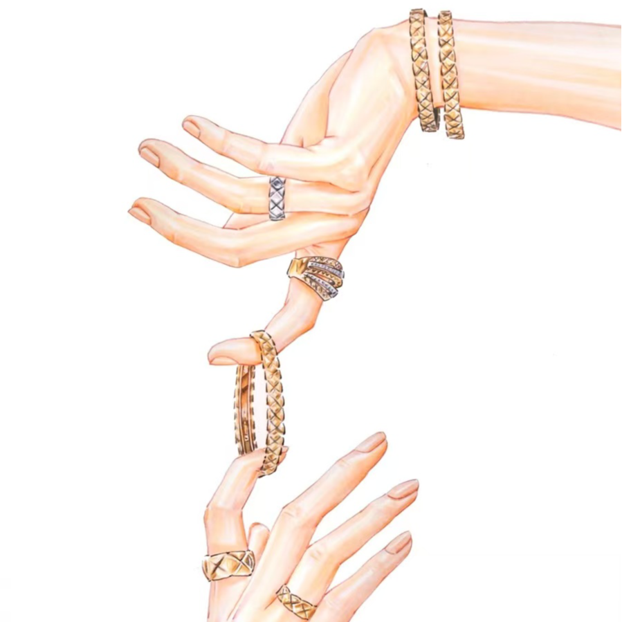 #粉色专享#004 K黄手链时尚轻奢女士复古小众欧美