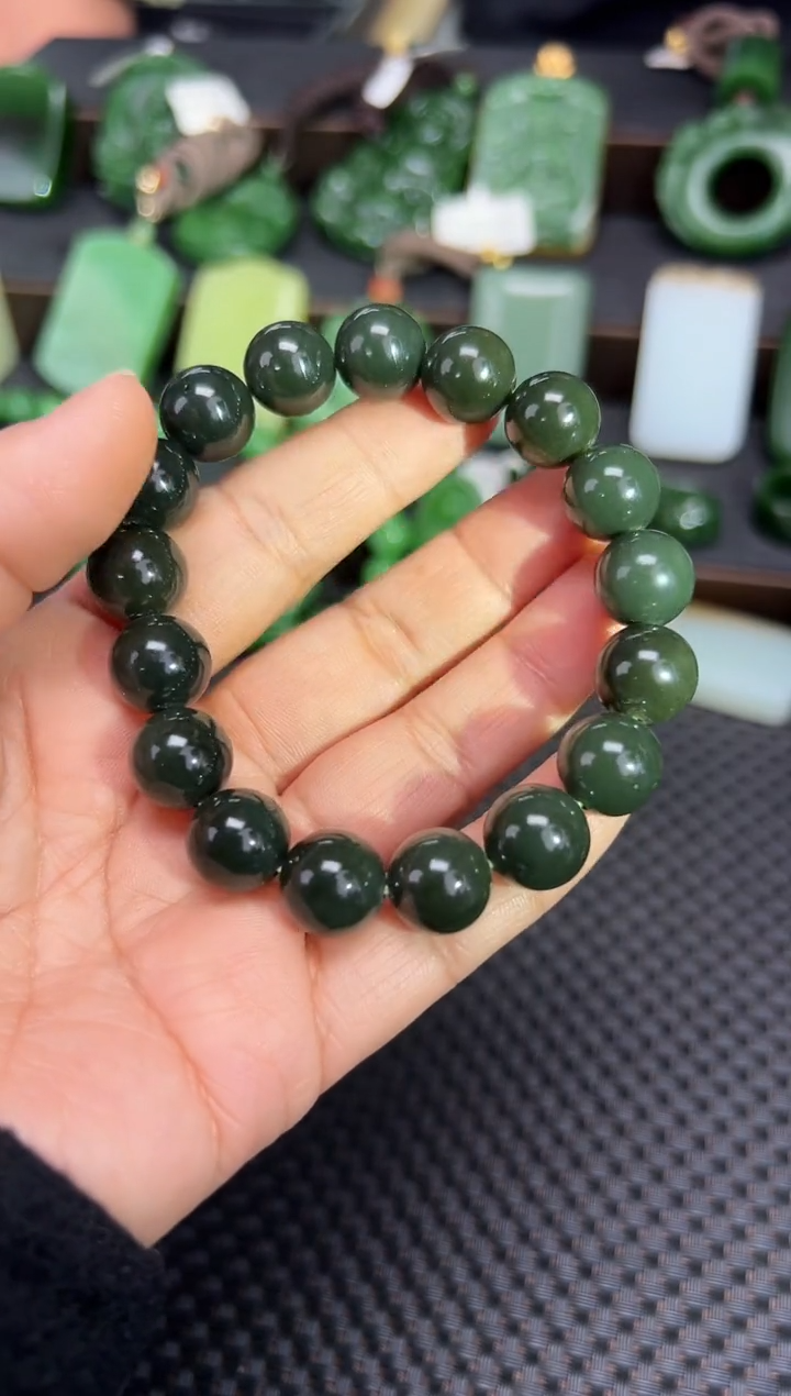 【闪购商品】和田玉手链未镶嵌手串约12毫米