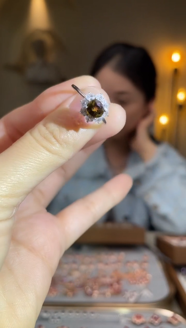 银S925镶嵌手饰碧玺手饰