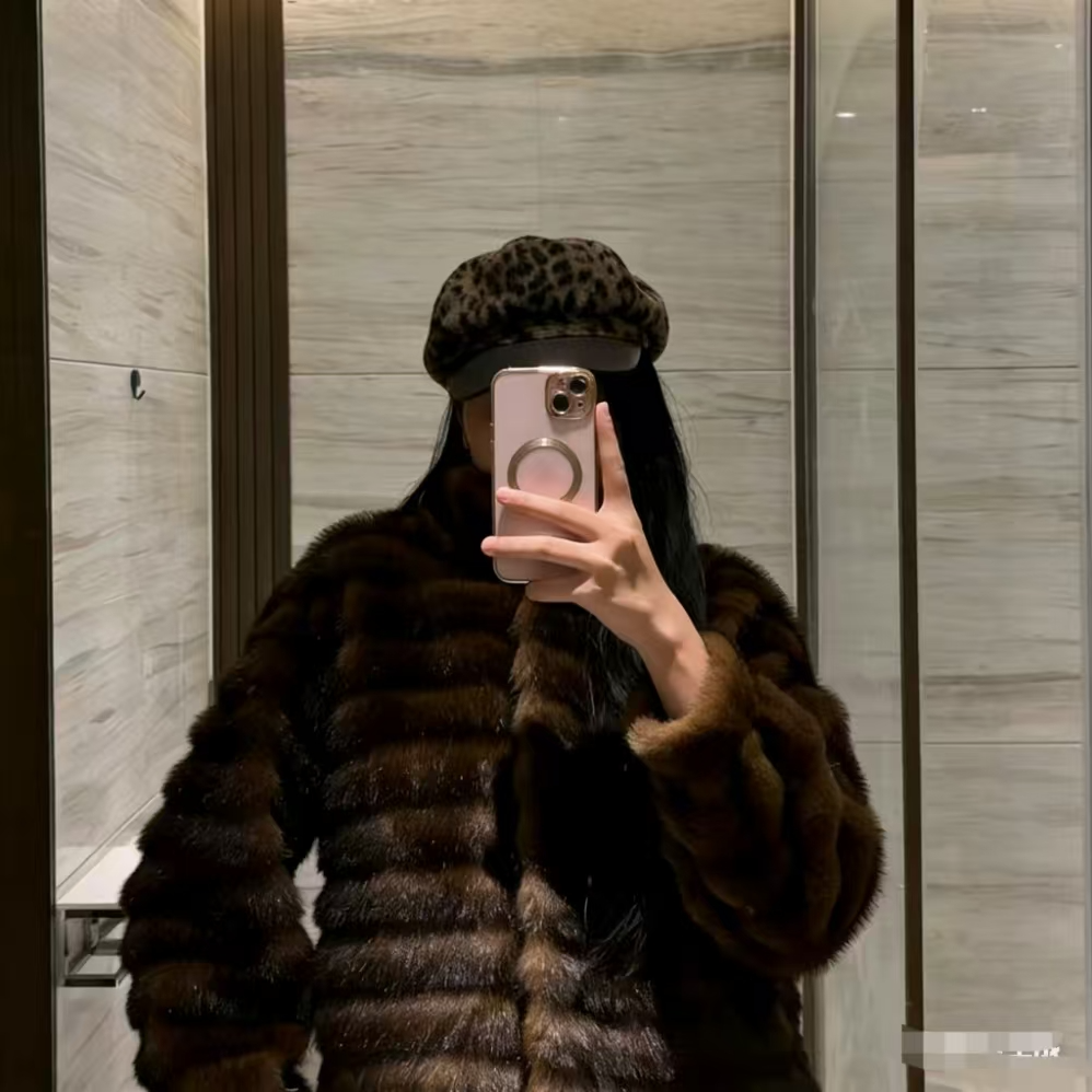 [直播专属]女貂绒皮草外套小众炸街洋气百搭显瘦轻奢龙猫款2605-1