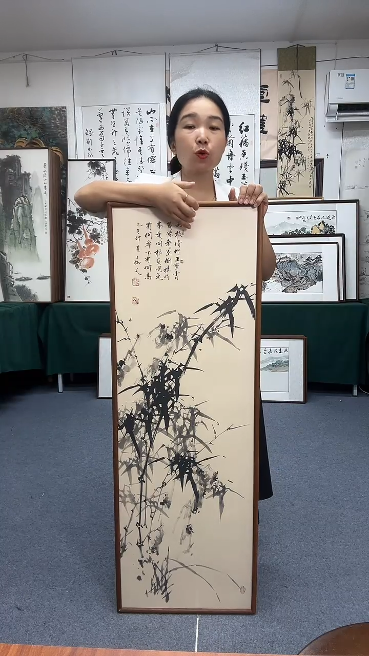 国画42*122实木画框京东包邮手绘