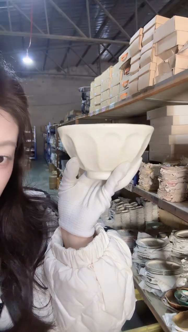 陶瓷【单支】日本进口小兵窑梨花14.5cm碗