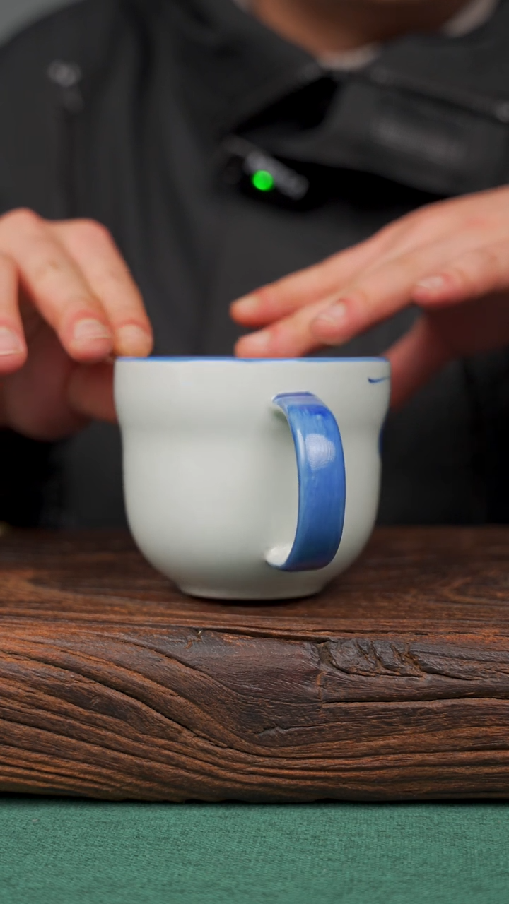 【闪购商品】瓷片77寻一缕瓷香杯釉下手工手绘瓷器