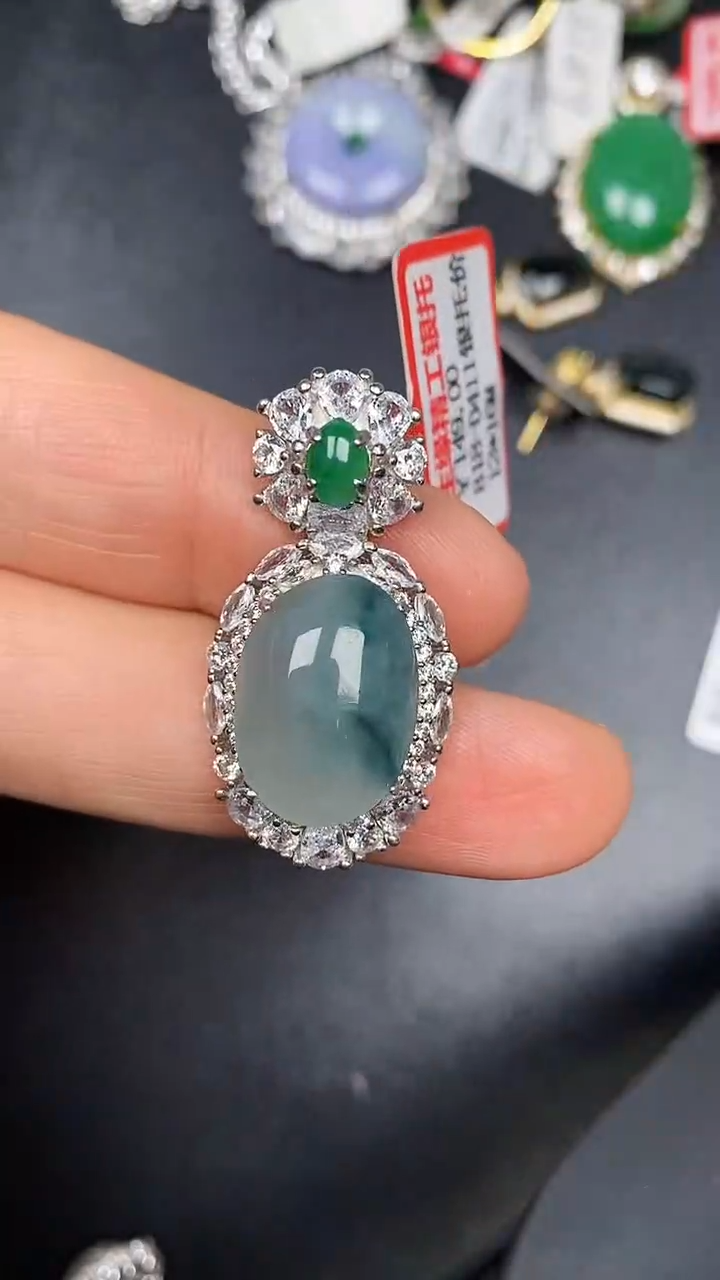 银S925镶嵌戒指翡翠1290