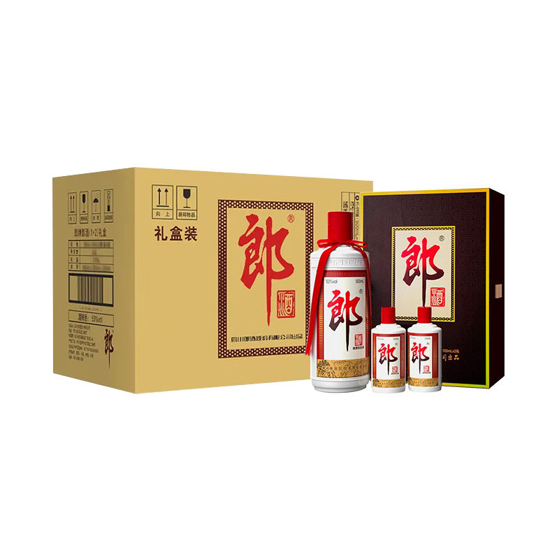 郎酒郎牌郎酒（1+2）子母郎礼盒（整箱）53度500ml×6+100ml×12