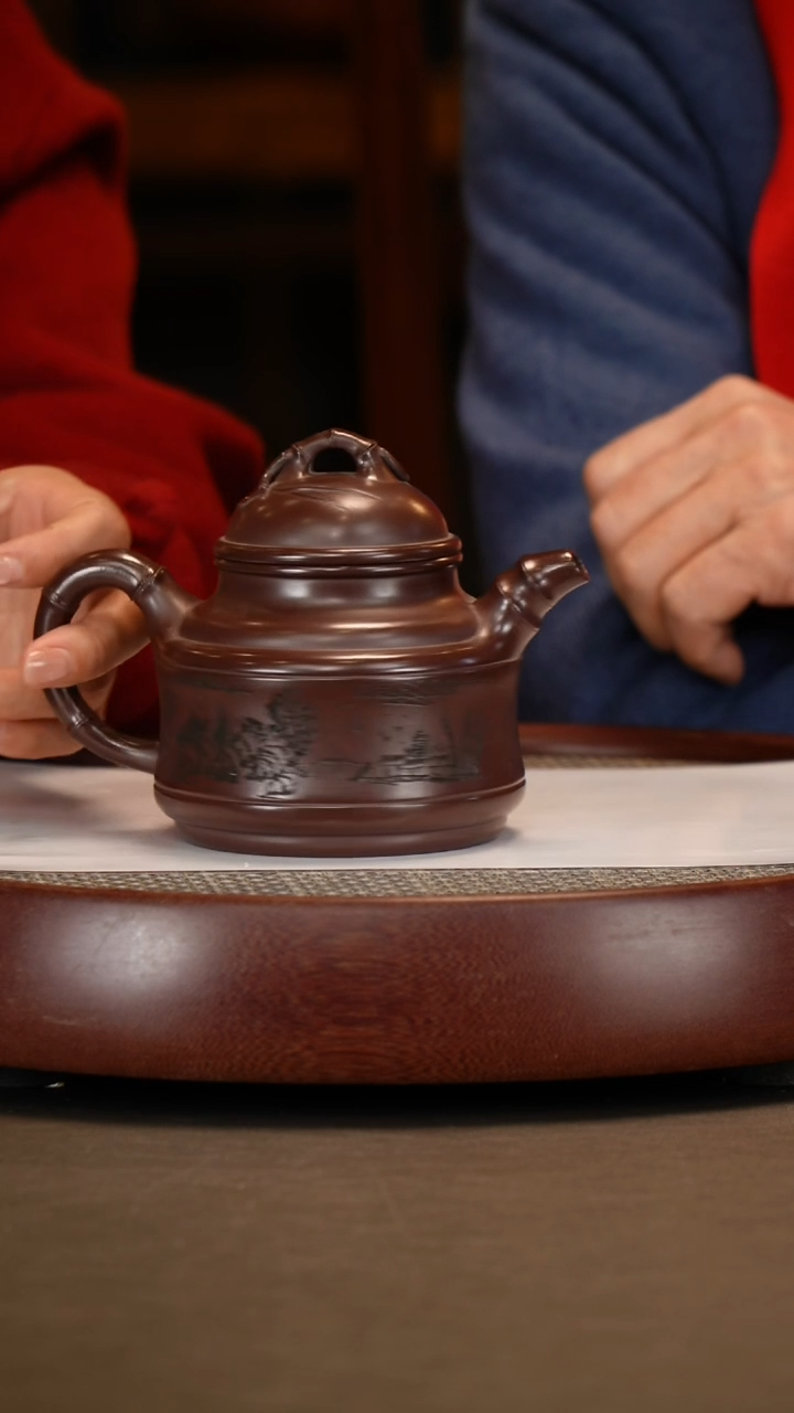 【闪购商品】紫砂茶壶【鲍宜明】紫泥竹鼎