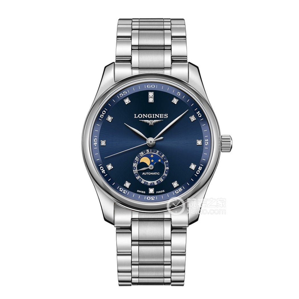 99新 Longines/浪琴 名匠/40盘/新款蓝色四针月相/原24800/全套