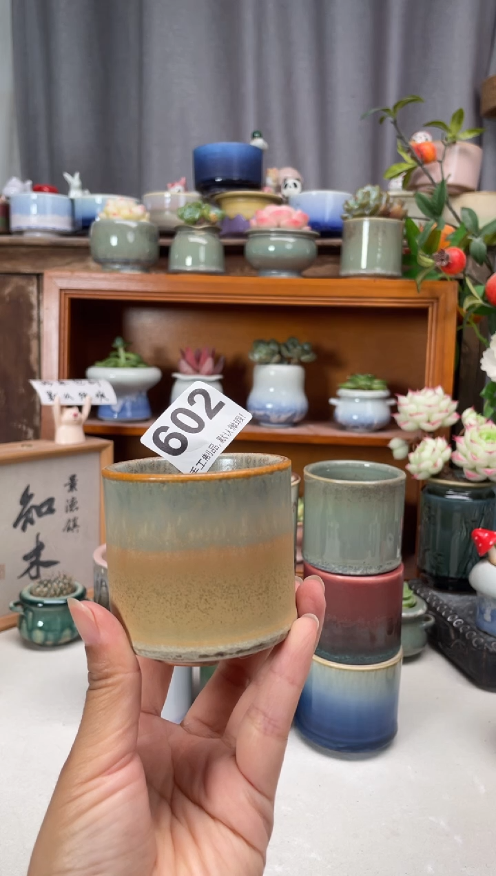 瓷片吉****大602知木花盆小芳
