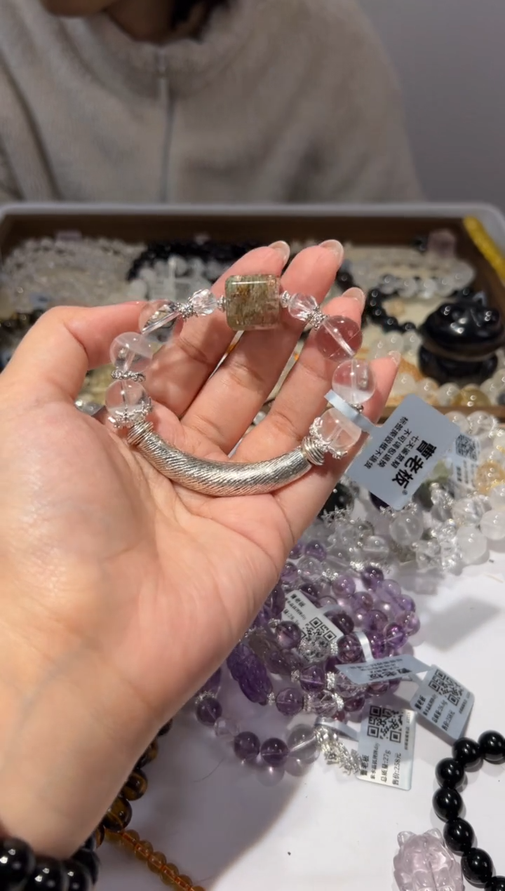 【闪购商品】水晶手链未镶嵌12mm聚宝盆幽灵diy半镯