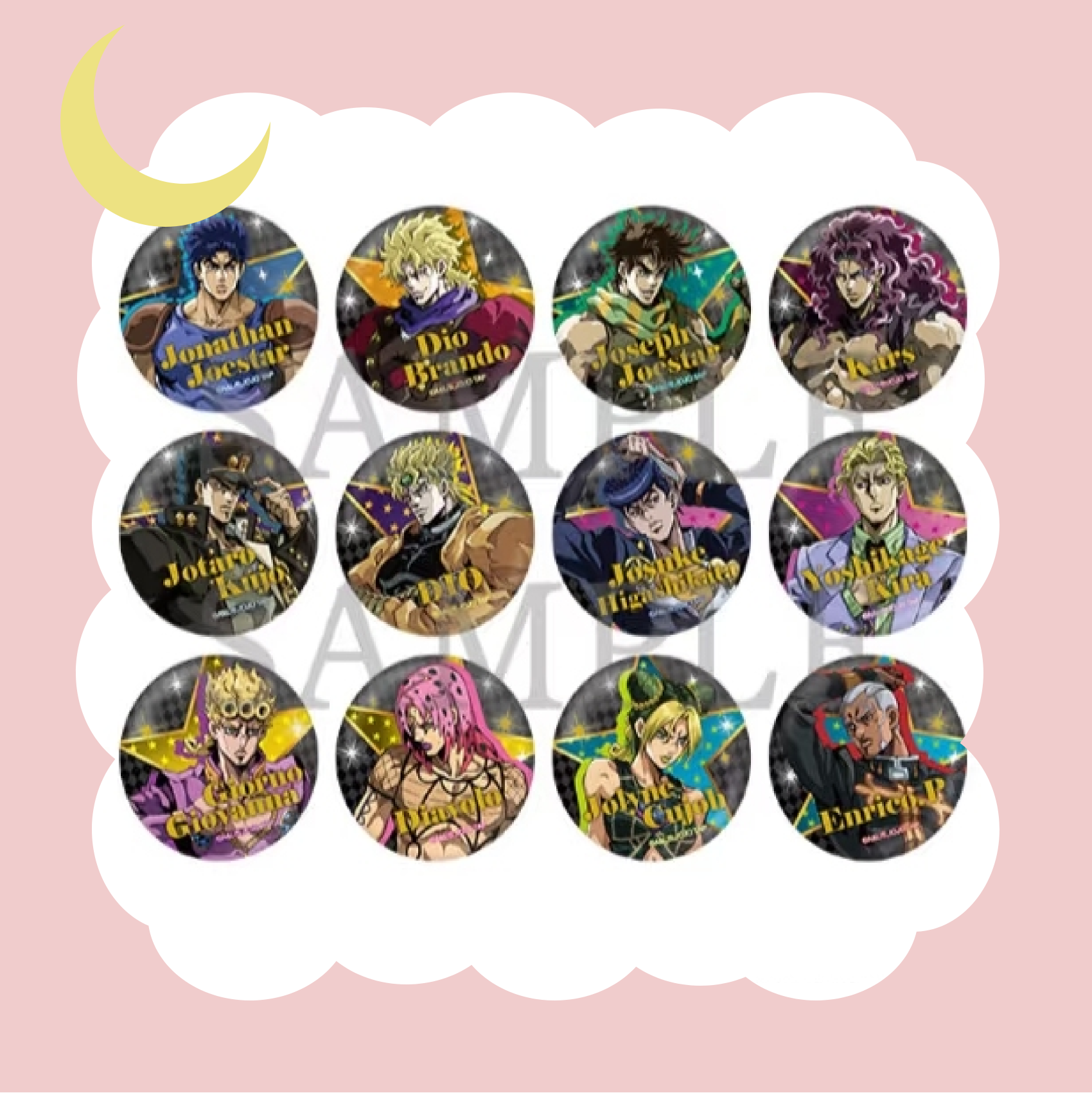 JOJO 的奇妙冒险 原画展 吧唧 烫金透卡 明信片