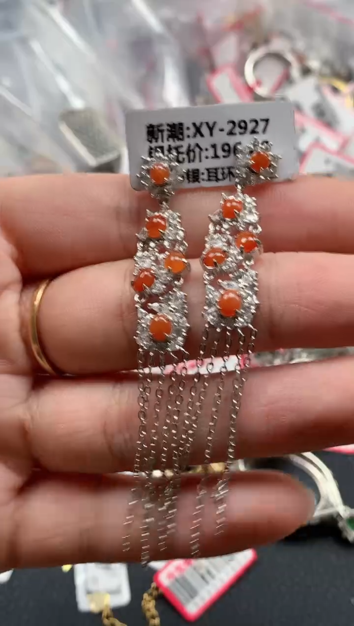 银S925镶嵌戒指翡翠天然A货缅甸翡翠