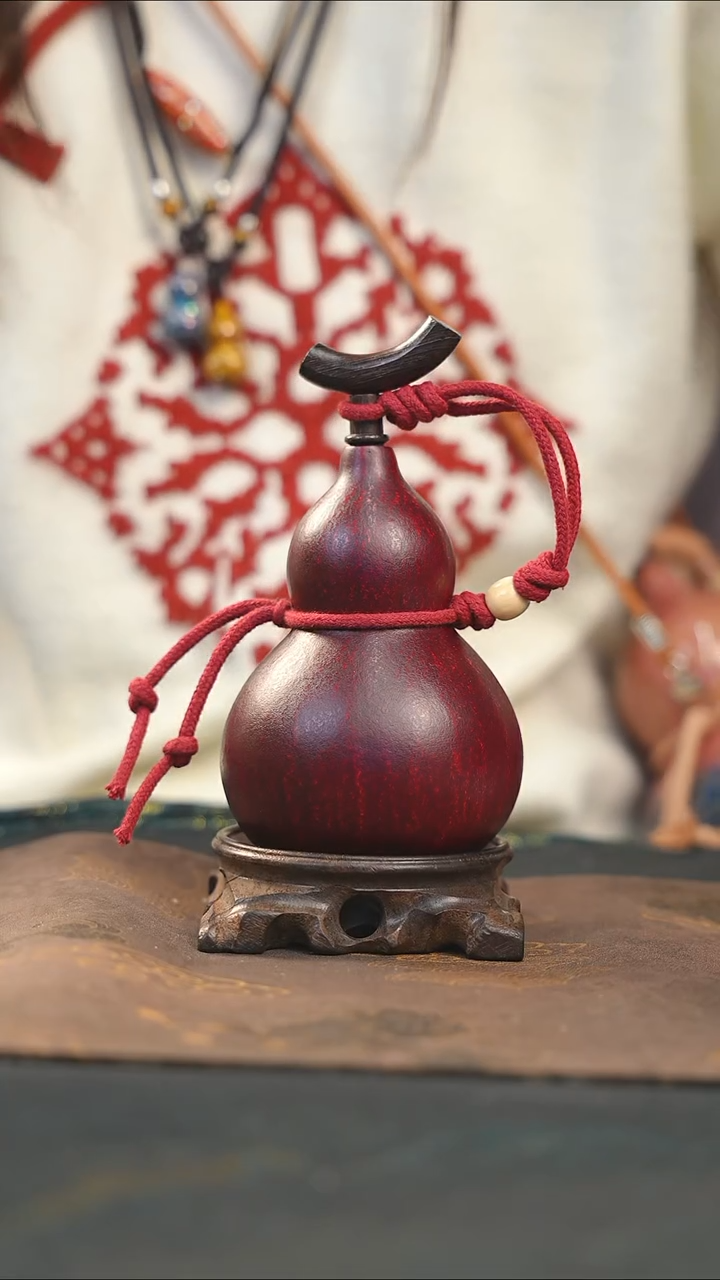 【闪购商品】RB137大漆酒葫芦不包手串及旋转底座