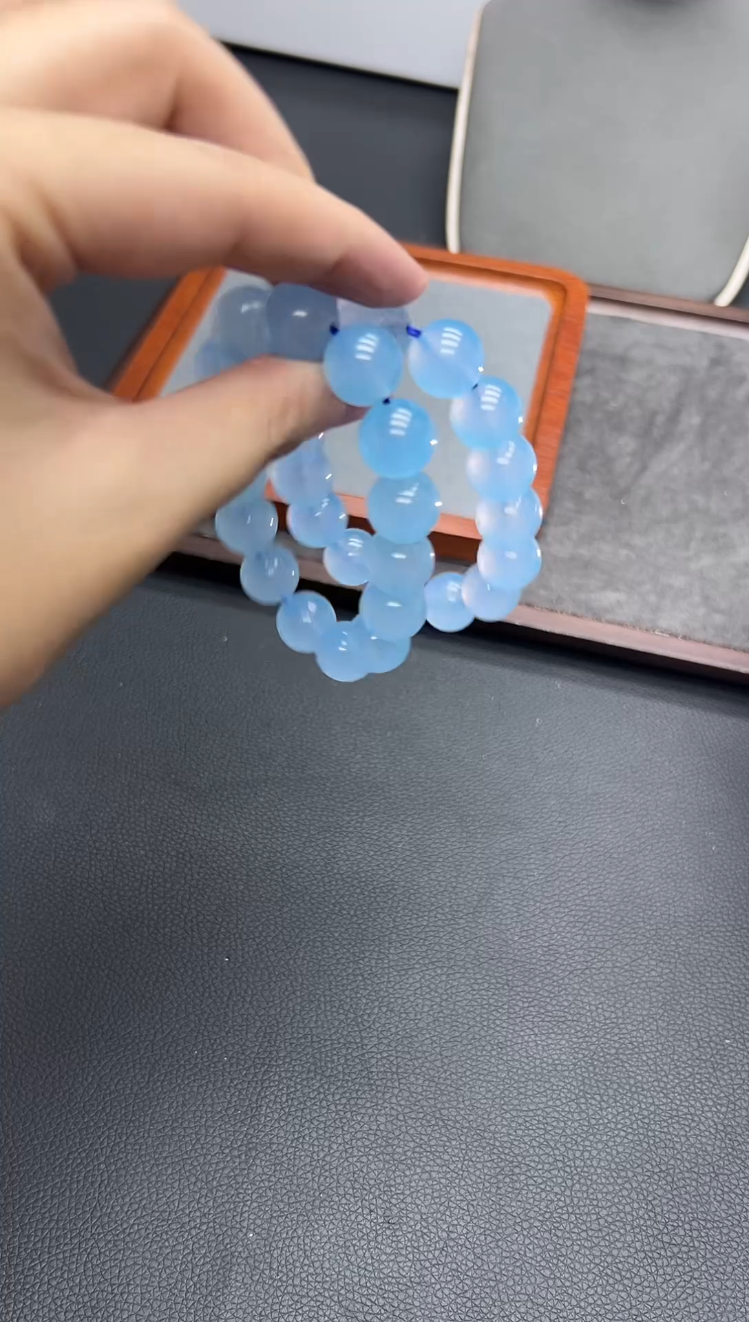 未镶嵌手串海蓝宝石海蓝宝14mm