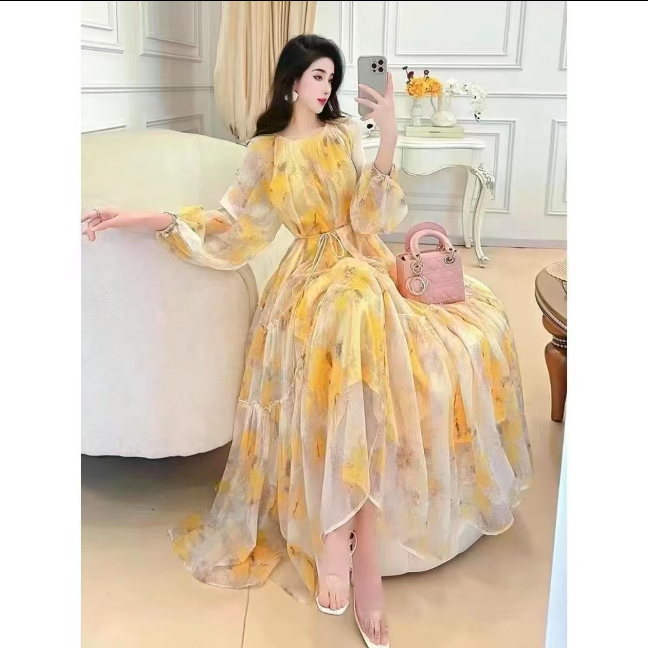 101——300过款直播间按照主播报的编码下单时尚显瘦长款连衣裙裙子