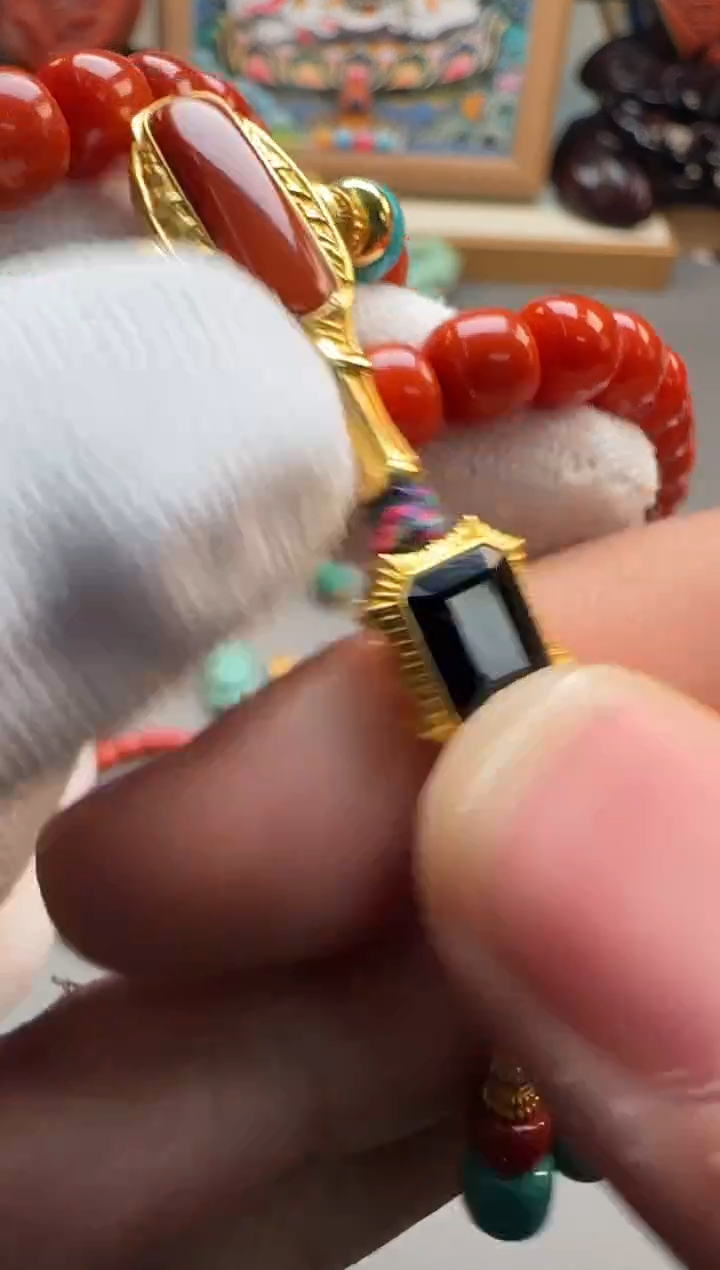 【闪购商品】绿松石配饰配饰18K金镶嵌配饰配饰